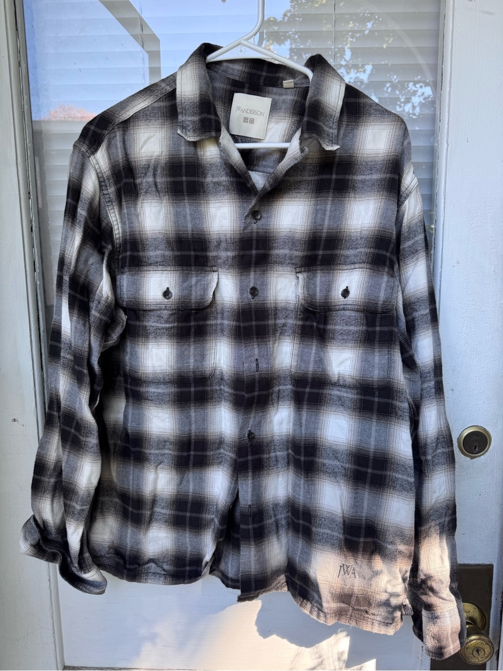 Uniqlo x JW ANDERSON Black and White Oversized plaid shirt